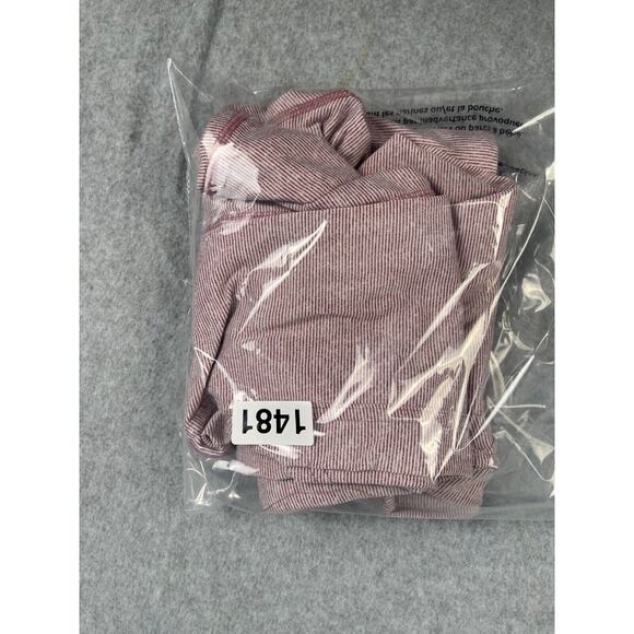 Danskin Active High Rise Leggings Women's Size M Pocket Striped Purple White - Picture 6 of 6